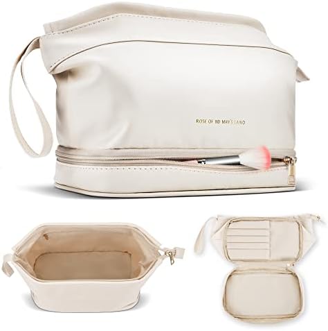 Dvoslojna torba za organizator šminke za žene-elegantna i praktična kozmetička torba za putovanja i svakodnevnu upotrebu za žene i