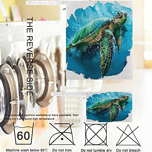 Visesunny Blue Turtle more 2 pcs mokra vrećica s džepovima s patentnim zatvaračem za pranje višekratne uporabe za putovanje, plažu,