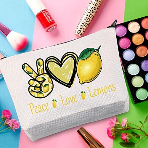 _ Smiješna torba za šminkanje limuna poklon ljubitelju limuna Svijet ljubav limun šminka torba s patentnim zatvaračem poklon za ljubitelje