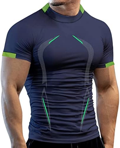 XXBR Košulje za vježbanje za muškarce, vlaga Wicking Brzo suhi aktivni atletski izvedba teretane majice mišićne treninge vrhovi