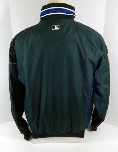 2001 Tampa Bay Devol Rays 57 Igra Korištena zelena jakna s klupama USA 911 Patch L 03 - Igra se koristi MLB jakne