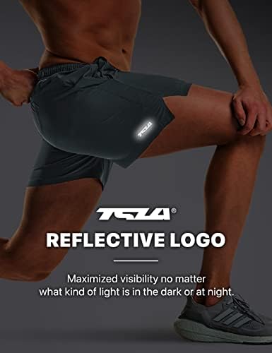 TSLA muške aktivne kratke hlače, treninge treninga kratkih hlača, brze suhe atletske kratke hlače s džepovima