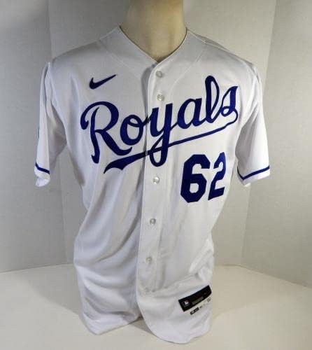 2020. Kansas City Royals Connor Greene 62 Igra izdana White Jersey DG Patch 44 9 - Igra korištena MLB dresova