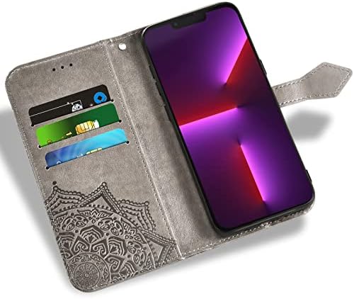 Kompatibilan sa iPhone 13 Pro Max 2021 6,7-inčni torbica-novčanik i zaštitna folija za zaslon od kaljenog stakla Flip-držač za kartice
