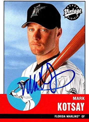 Skladište autografa 651032 Mark Kotsay Autographd Baseball Card - Florida Marlins, FT 2001 Vintage breganja - No.273