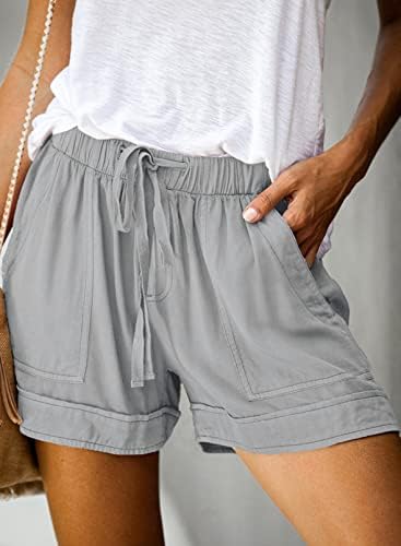 Shawhuwa ženske elastične kratke hlače s džepovima