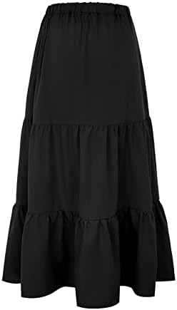 Pleadey Flowy Midi suknje za žene Summer casual boho suknje s džepovima cvjetna midi suknja visoki struk s ljuljačkom suknje s ljuljačkom