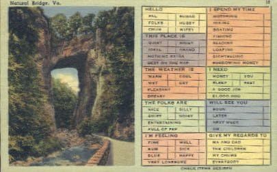 Prirodni most, Virginia Razgledna razglednica