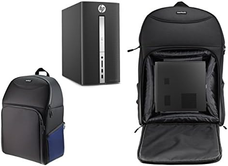 Navitech prijenosni robusni crni i plavi ruksak/ruksak kućište kompatibilno s HP Slimline 260-A180NA PC