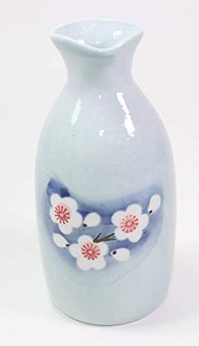 Svijetloplavi bijeli cvijet japanski porculan set s 4 šalice 1 dekanter/boca/carafe