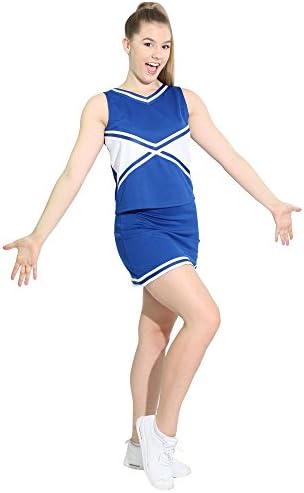 Danzcue Womens u 2 boje udarce Sweetheart Cheerleaders Uniform Shell Top
