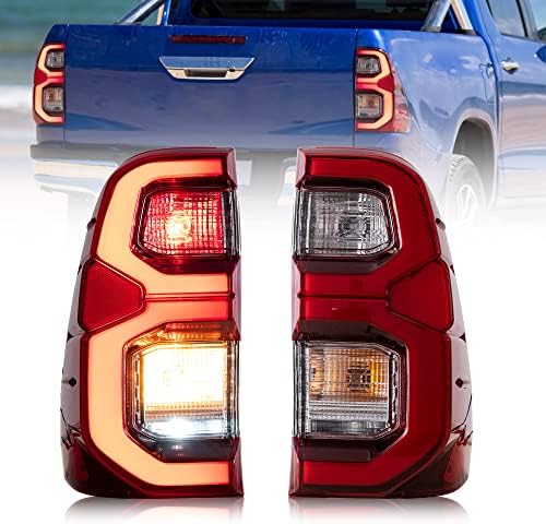 LED stražnja svjetla kompatibilna s pickupom 2015-2020, sklop stražnjeg svjetla s dinamičnom animacijom svjetla za vožnju, crvena strana