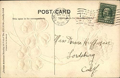 Cvijeće i Shamrocks Los Angeles, California CA Originalna antička razglednica 1909