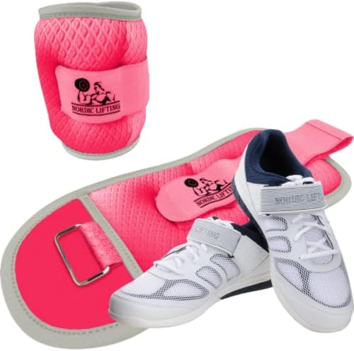 Utezi za zglobove od gležnja 2lb - ružičasti snop s cipelama Venja Veličina 9,5 - bijela
