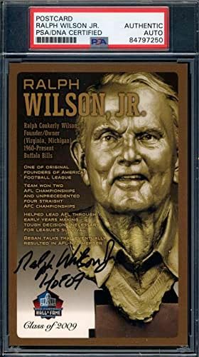 Ralph Wilson jr PSA DNA potpisala je Hall of Fame brončana poprsje Toograph