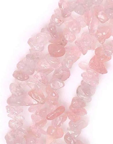 Kuglice od ružičastog kvarca s ružičastim kamenim čipsom različitih veličina 5-14 mm / 16 inča. Pramen