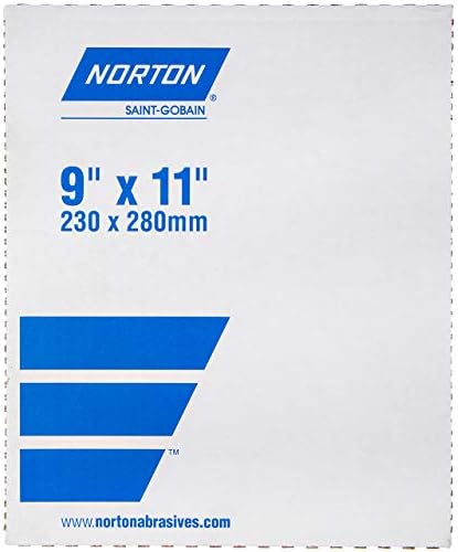Norton 66261131630 9X11 A2750P bez filma Stearata aluminij oksid otvoreni kaput papir za brušenje listova, 180 grit, 100 pakiranja