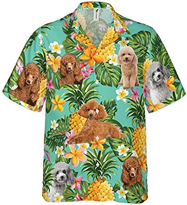 Muški ljubitelj psa Havajska košulja Funky casual gumb Down Shortsleeve Unisex pasa pasmina serija 256