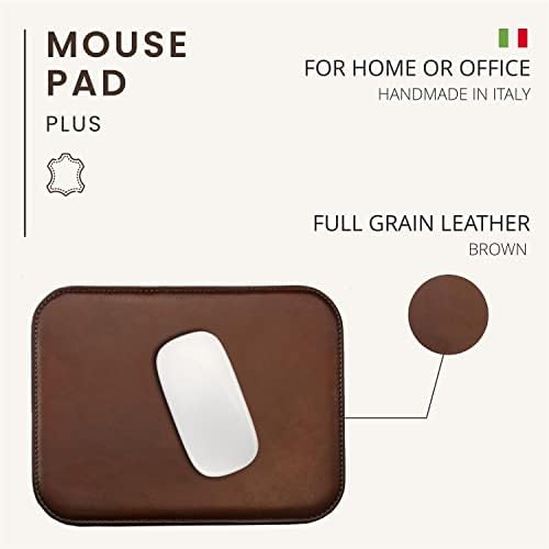 MARUSA talijanska kožna jastučić za miša za radnu ili uredsku radnu površinu, ručno izrađen u Italiji, dušo