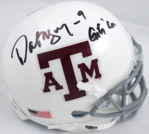 Dat Nguyen potpisao mini-kaciga, Texas A&M Aggies White Schutt s oznakom Gig 'Em-Prova - Mini-kacige koledž s autogramom