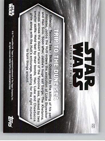 2020. Topps Star Wars Povratak Jedi crno -bijelo plave nijanse Shift 35 putovanje u Dune Sea Jabba The Huttgamorrean Guard) Službeni