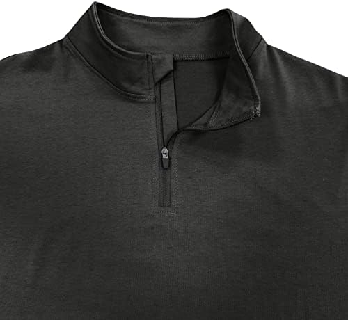 Velike i visoke košulje za muškarce, Muška ljetna ležerna obična majica s ovratnikom s patentnim zatvaračem, bluza s dugim rukavima