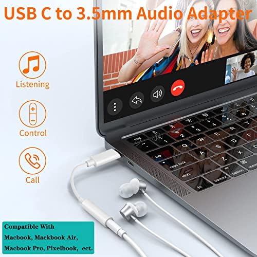 USB C do 3,5 mm adapter za priključak za slušalice kompatibilan s pikselom 6 5 4 3 2 XL, iPad Pro 2022 2021 2020 2018, Sony HTC Moto