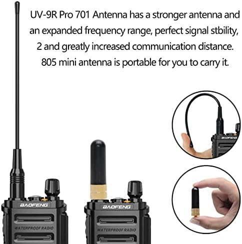 Baofeng UV-9R Pro 8 vatni moćni radio-ov radio za odrasle, dvostruki bend vodootporni Walkie Talkie prijenosni dvosmjerni radio s mikrofonom