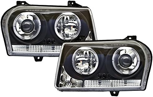 IPCW Chrysler 300 crni svjetiljka glave projektora - par