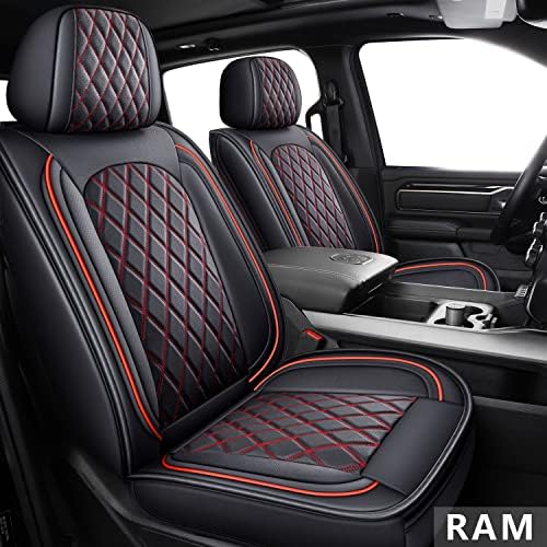Mirozo 5 PCS Dodge Ram prekrivači sjedala, vodootporna kožna kožna pokrivača Potpuni set Fit 2009-2023 1500 2500 2500 3500 CEW QUOAD