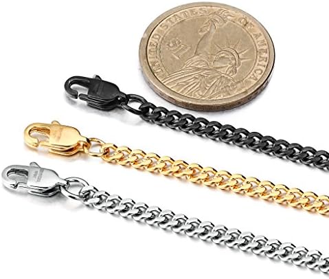 Ogrlica od lanca Od nehrđajućeg čelika za muškarce i žene 3 kom 3,5 mm