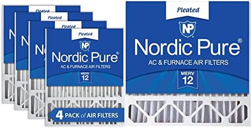 Nordic Pure 20x25x5 MERV 12 zamjenjivih filtera za peći ac Lennox X6673_X6675 s naborima 4 komada i 20x20x5 MERV 12 Zamjenjivih filtera