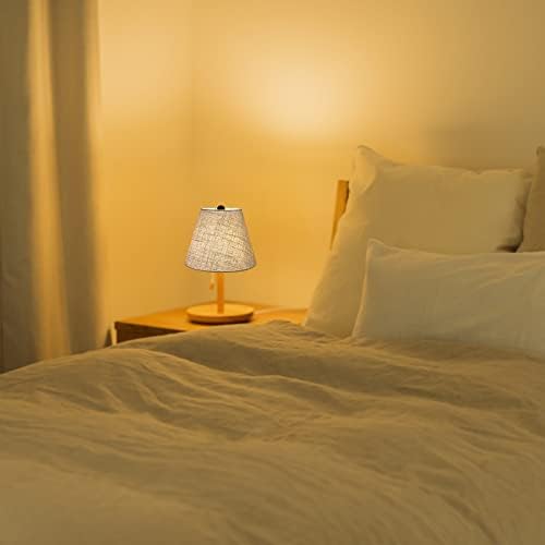 Mali abažur u bijeloj boji za zamjenu stolnih svjetiljki, 5 do 9 do 7 inča, platnena salveta, model u boji