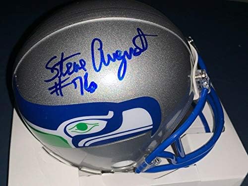 Steve August Seattle Seahoks potpisao je Riddellovu mini kacigu-NFL Mini kacige s autogramima