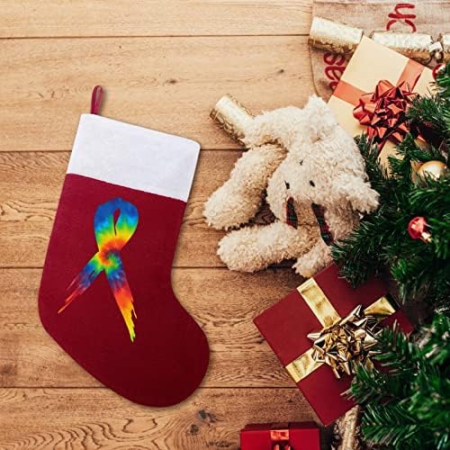 Kravata boja rak dojke crvena božićna praznična čarapama ukrasi za domaće čarape za viseće čarape