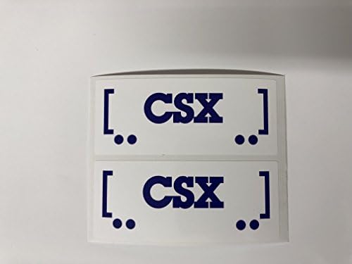 2 CSX naljepnice s bijelim kutijama