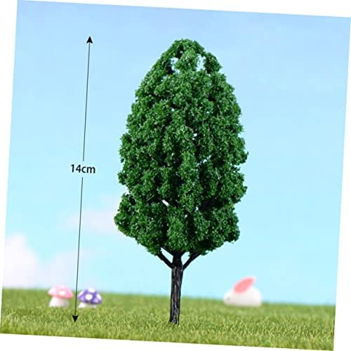 10pcs minijaturni ukrasi model borova pejzažni model stablo vlak model minijaturna Vrtna biljka zeleni krajolik stablo Chu-Chu vlak