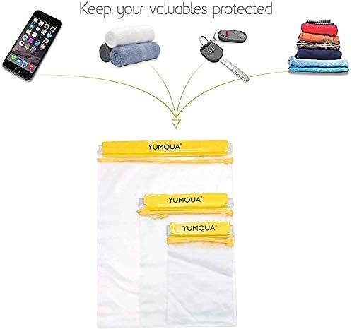 Yumqua 3 komada set vodootpornih vrećica s 2 pakiranja velikog vodootpornog telefonskog torbica