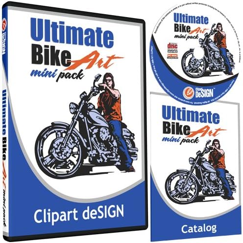 Motociklističke bicikliste Clipart-vinil Cutter crtač Clip Art Images Sign Dizajn Vektor Art Graphics CD-ROM