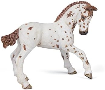 Papo-ručno oslikana-figurica-Konji, ždrijebe i poniji - smeđa figurica ždrijebe Appaloosa-51510-kolekcionarska-za djecu-pogodna za