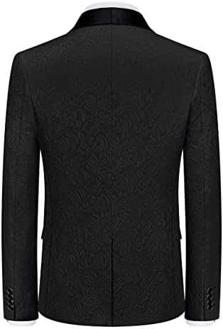 Muško 2 komadno odijelo Slim Fit Jacquard Tuxedo One tipki za šala paisley jakna hlača odijela postavljeno za muškarce party vjenčanje