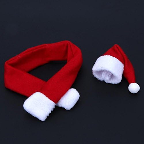 Whitelous 2pcs božićni šešir s tkaninom šal od crvene set boca boca božićni ukrasi