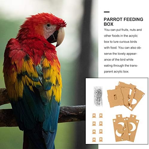 YardWe ptičje igračke ptice igračke za obrazovne igračke ptice hranjenje akrilne hranjene igračke za papige ptice kavez za kavez za