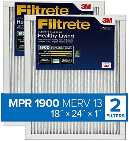 Filtriranje 18x24x1, filter za peći ac, Alergen za zdrav stil života, 2 pakiranja & Aerostar 12x12x1 Nabran filter zraka MERV 13, filter