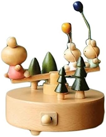Phonme Musical Box poklon solidno drvo glazbeni okvir crtani stil glazbene kutije ukrasi ukrasi maturant rođendan Božićni glazbeni