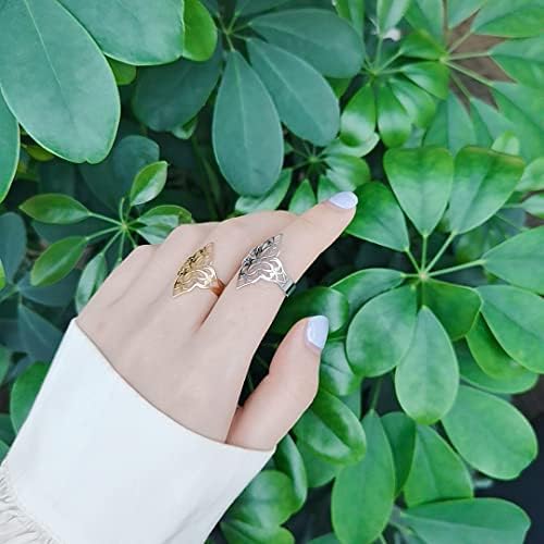 Modni Art Deco cvijet filigranski vrtlog izjava keltski čvor prsten od nehrđajućeg čelika Podesivi prsten za prst bend nakit za žene