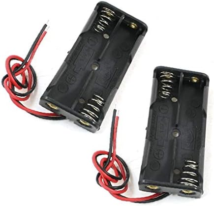 X-DRIE 2 KOMADA Crna 2 x 1,5 v AAA Baterije Torbica za držač baterija sa žicama(2 PZ 2 x 1,5 v AAA baterije Custodia porta cavi w Conduttori