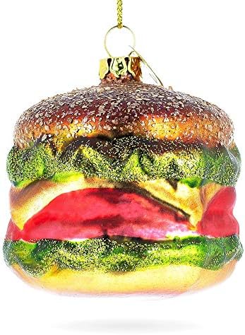 Cheeseburger staklo Božićni ukras