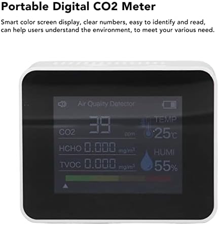 Prijenosni detektor ugljičnog dioksida 92A, digitalni monitor kvalitete zraka s zaslonom u boji, 3 u 1, za šatore za uzgoj, vinske