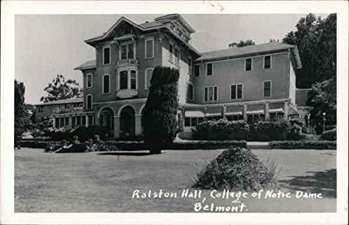 Ralston Hall, College of Notre Dame Belmont, Kalifornija CA Original Antique Razglednica